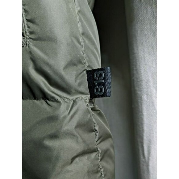 S13 Women's Harper Hooded Maxi Puffer Coat in Military Size S (MSRP $600) - Picture 6 of 11